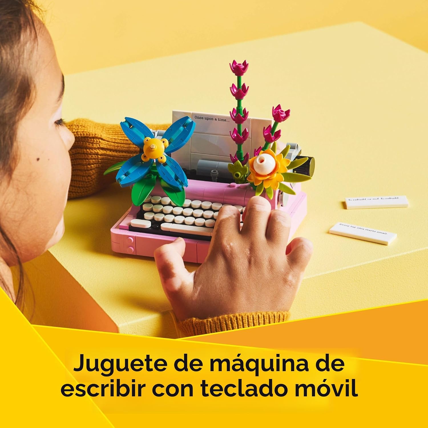 LEGO Creator 31169 - Máquina de escribir 3 en 1 con flores, juguete...