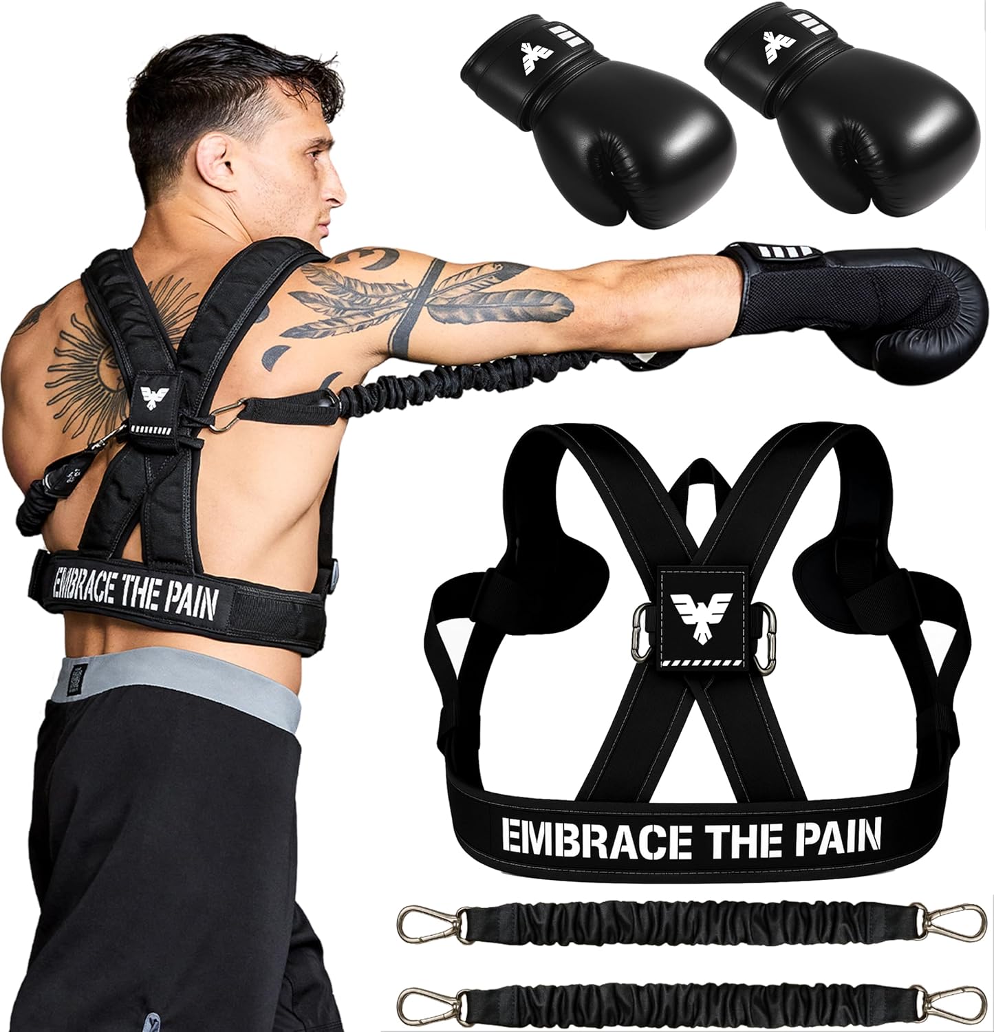 Arnés de boxeo Elite Sports para adultos con guantes de 12oz \u2013...
