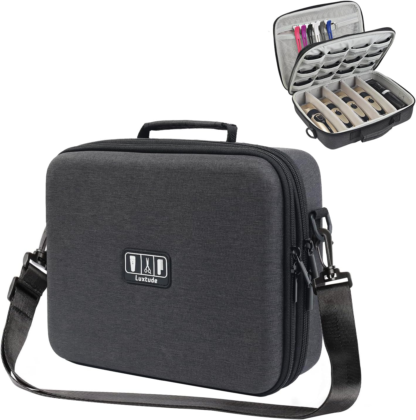 Luxtude Estuche Grande para Peluquero, Bolsas para Cortaúñas y Sumi...