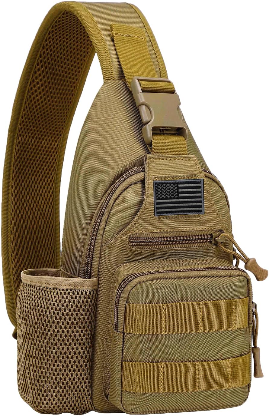 ZHIERNA Mochila Táctica de Bandolera con Soporte para Botella de Ag...