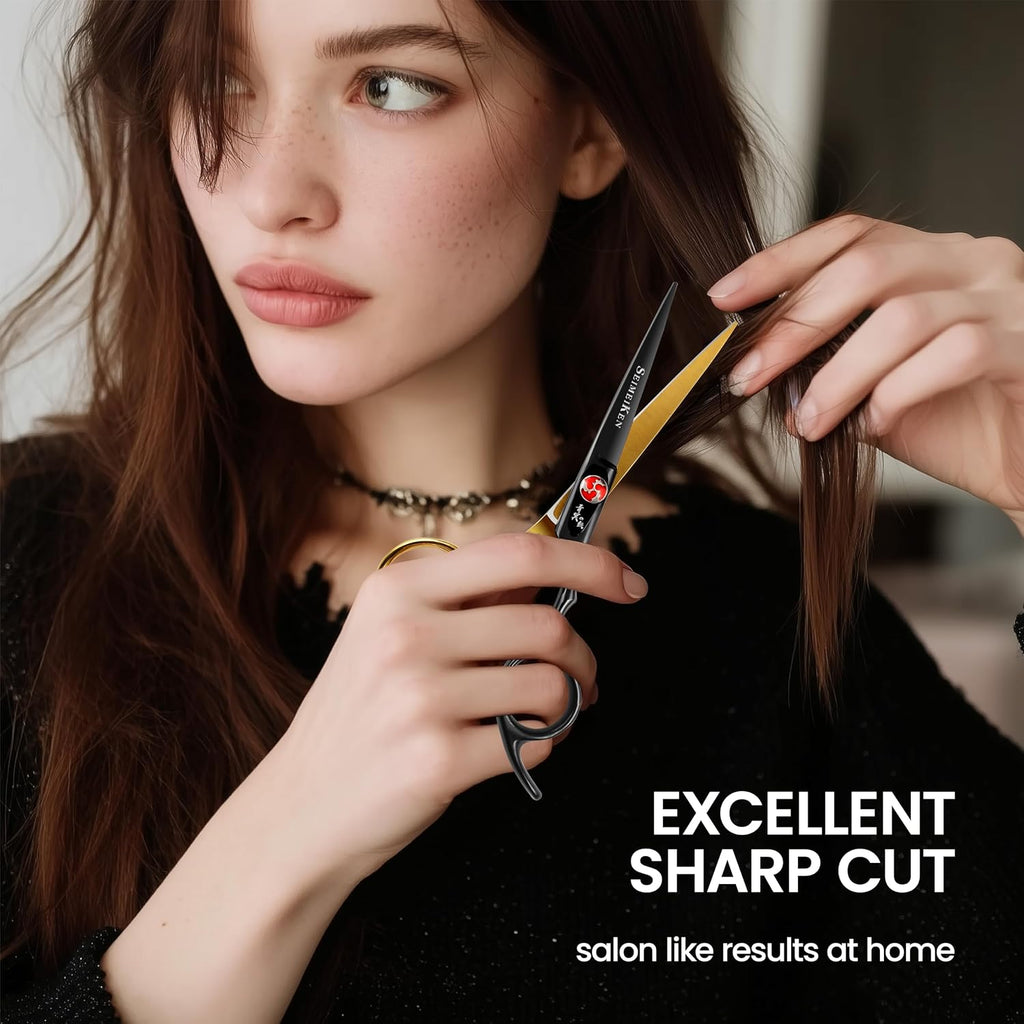 Kit de tijeras de corte de cabello, tijeras profesionales de 6.0 pu...