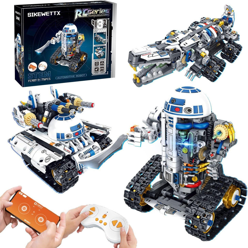 Kit de construcción de robótica STEM 3 en 1, 776 piezas con aplicac...