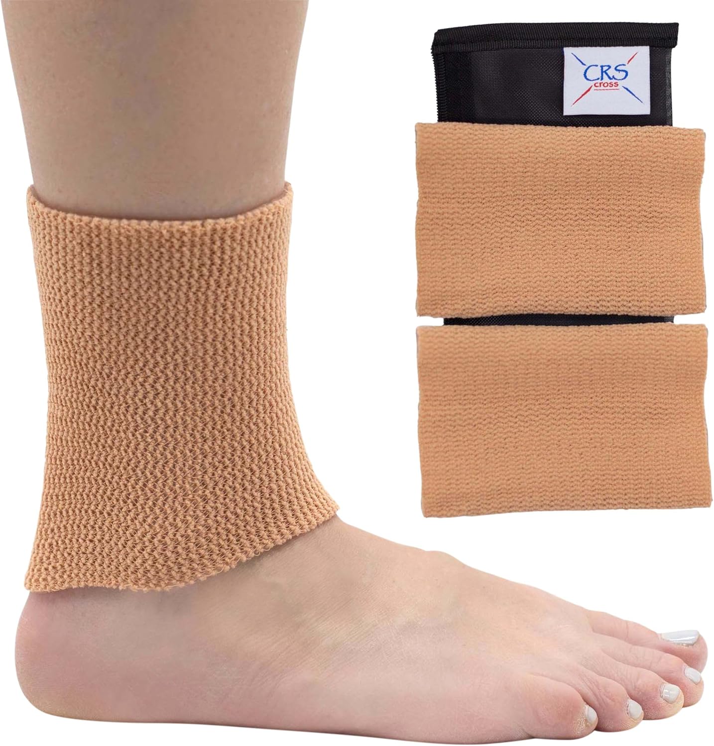 CRS Cross Mangas de gel para tobillo. Un par de calcetines acolchad...
