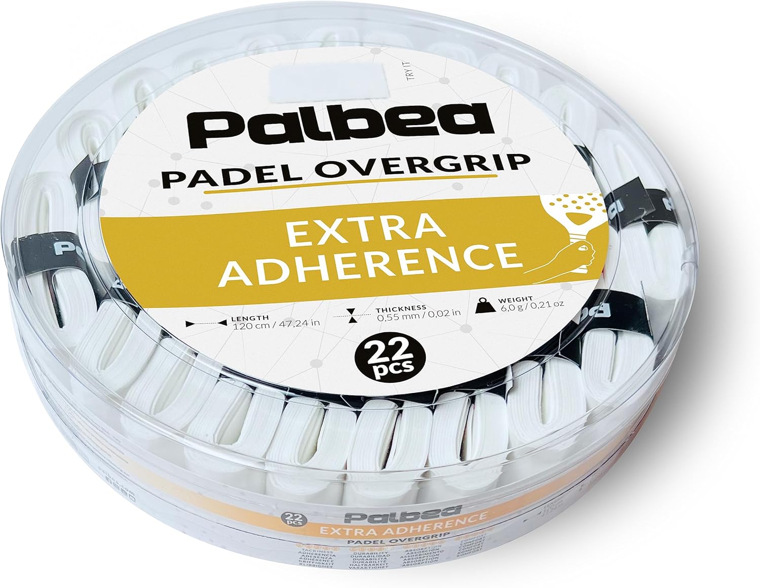 Palbea Cinta de agarre para raqueta de pádel - Paquetes de 3\/6\/12...