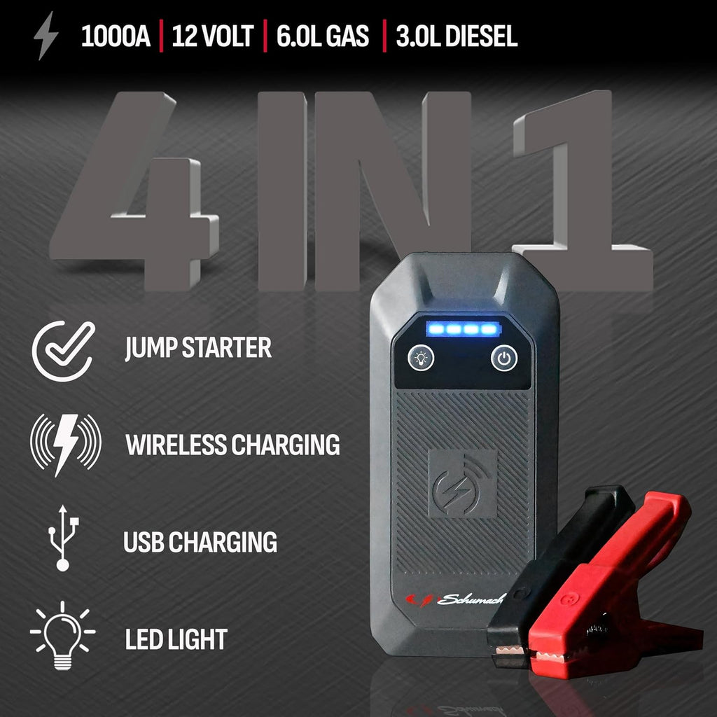 Schumacher Electric Arrancador de litio de 12 V y paquete de alimen...
