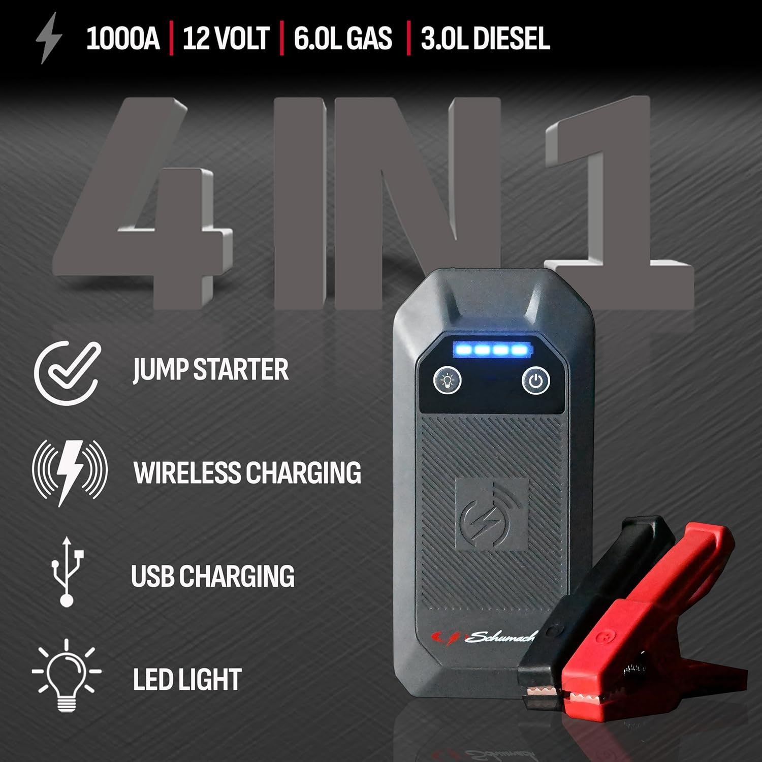 Schumacher Electric Arrancador de litio de 12 V y paquete de alimen...