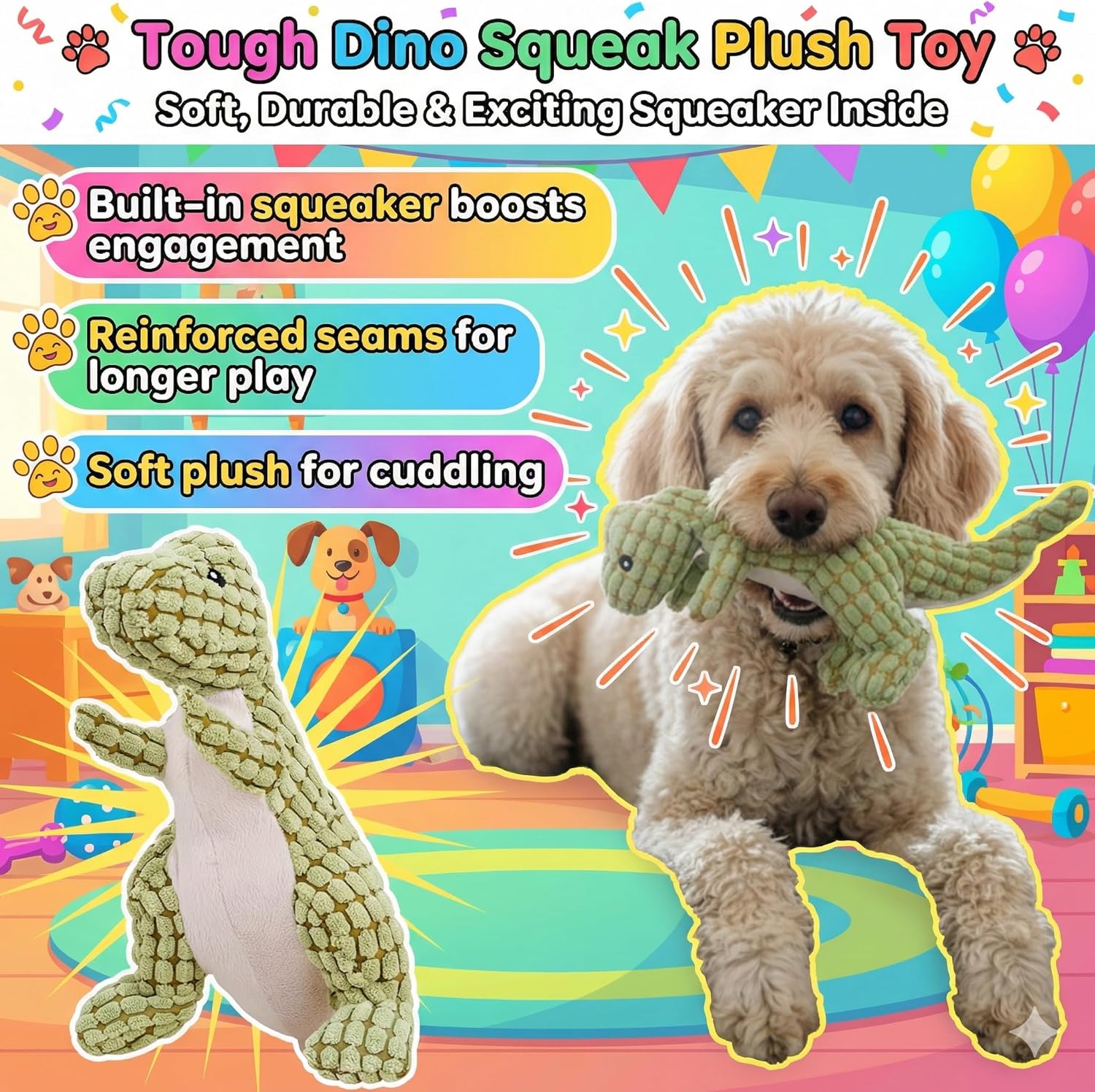 Fur4Fun Juego interactivo de juguete para perros para cachorros y p...