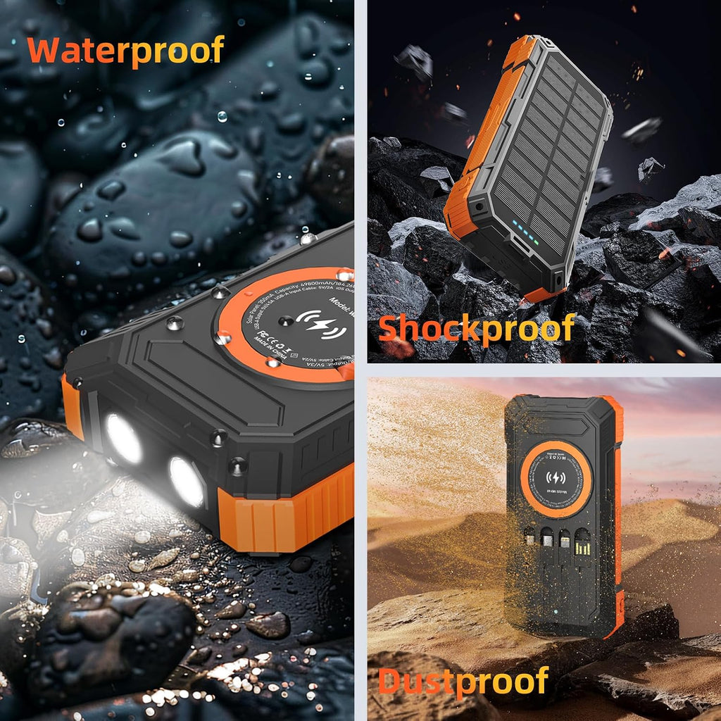 YOLOSKS Cargador solar de 49800 mAh, cargador de teléfono portátil...