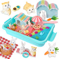 Carolart Cubo sensorial para mascotas, hábitat de hámster y conejo,...
