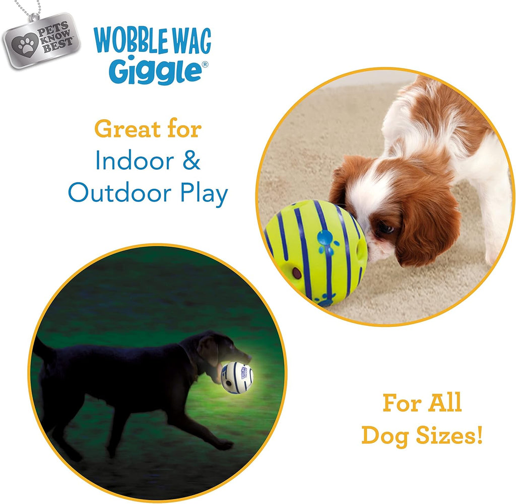 Wobble Wag Giggle Paquete de 2 bolas de juguete interactivo para pe...