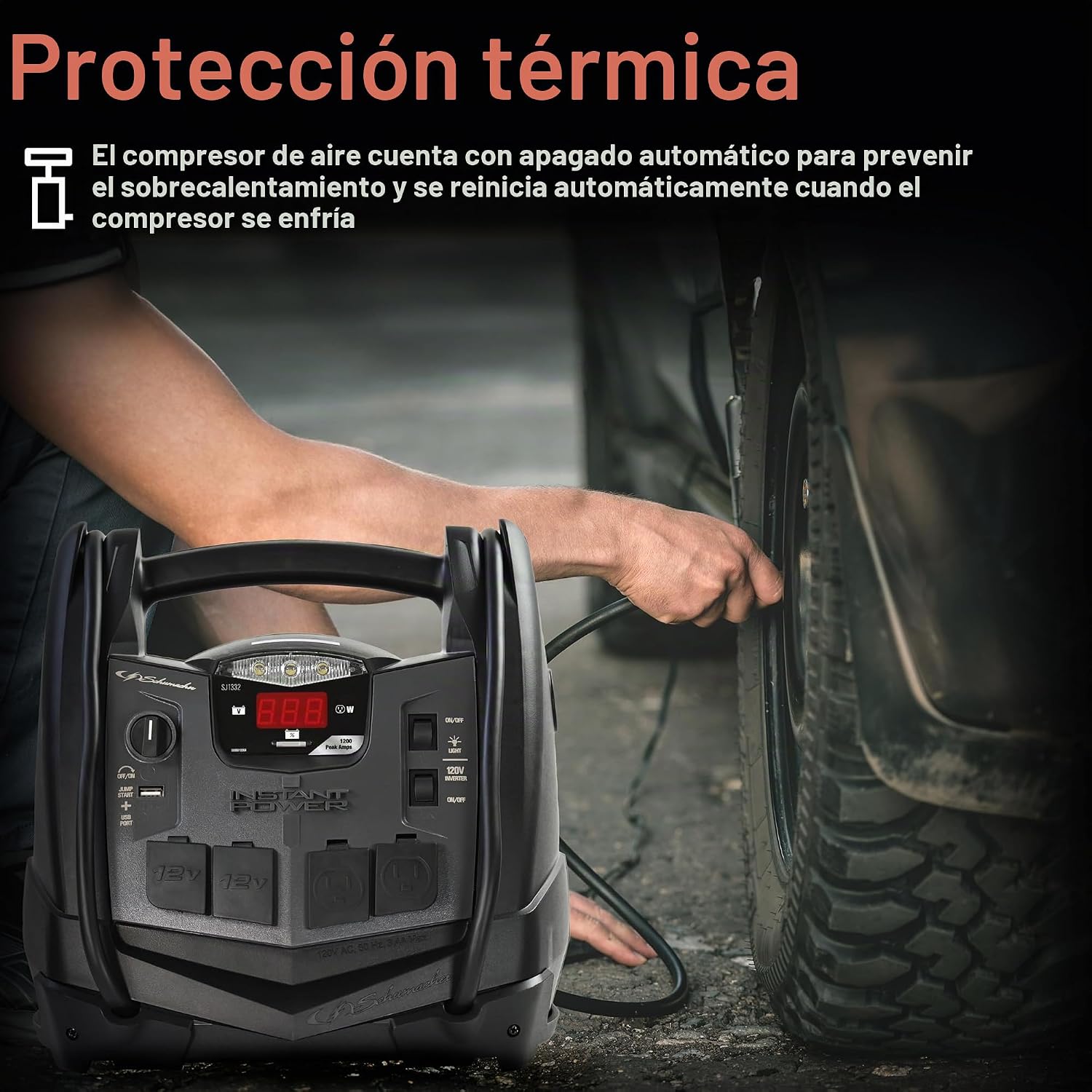 Schumacher Electric Arrancador de batería de coche de 1200 A y esta...