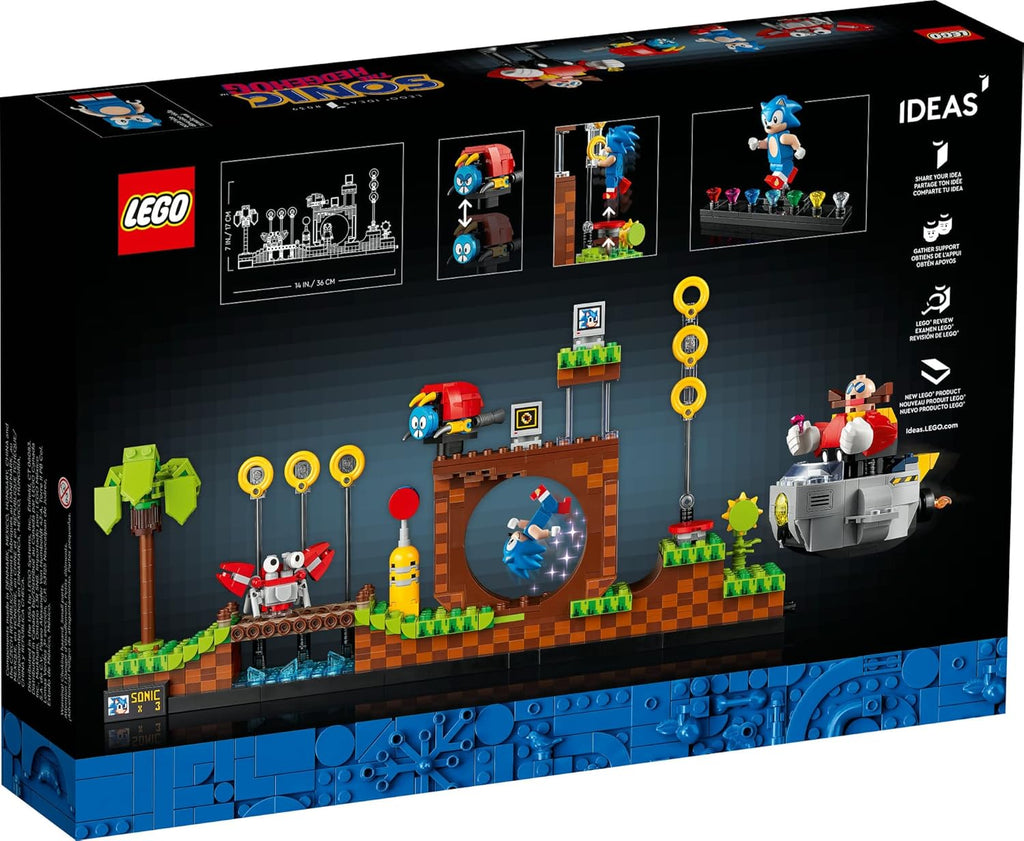 LEGO Ideas Sonic The Hedgehog - Juego coleccionable Green Hill Zone...