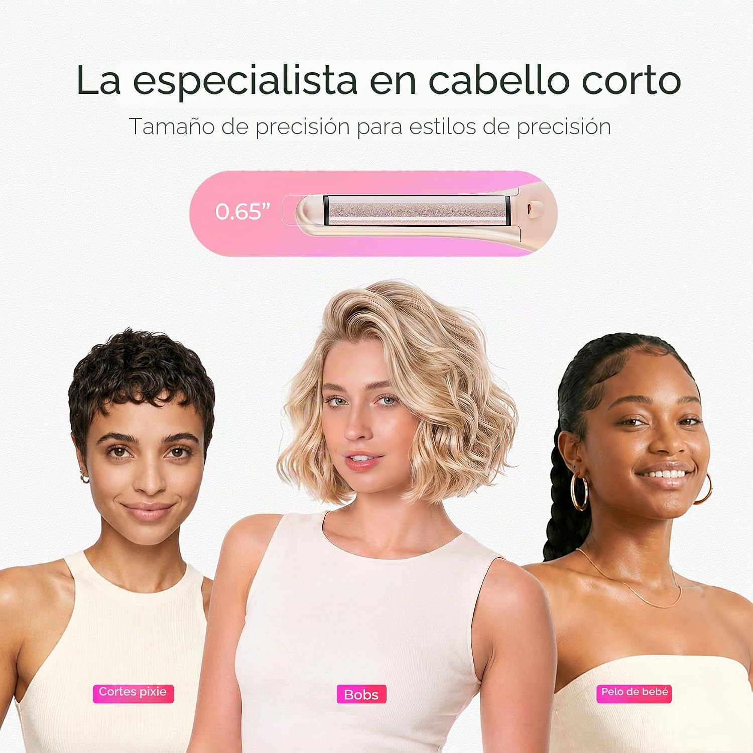 TYMO Mini plancha plana inalámbrica, mini plancha rizadora de pelo...