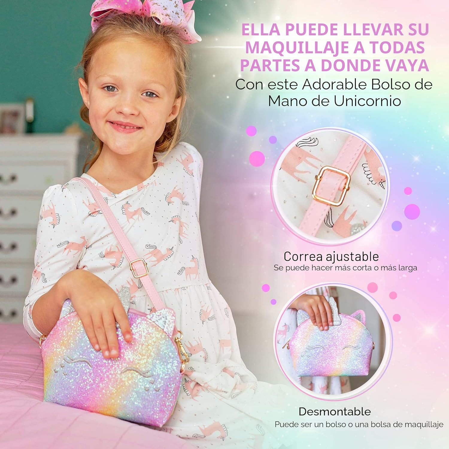 Kit de maquillaje real para niñas: sin talco, juego de maquillaje l...