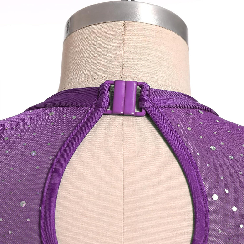 Vestido de patinaje artístico para mujer, diseño de mariposa, lente...