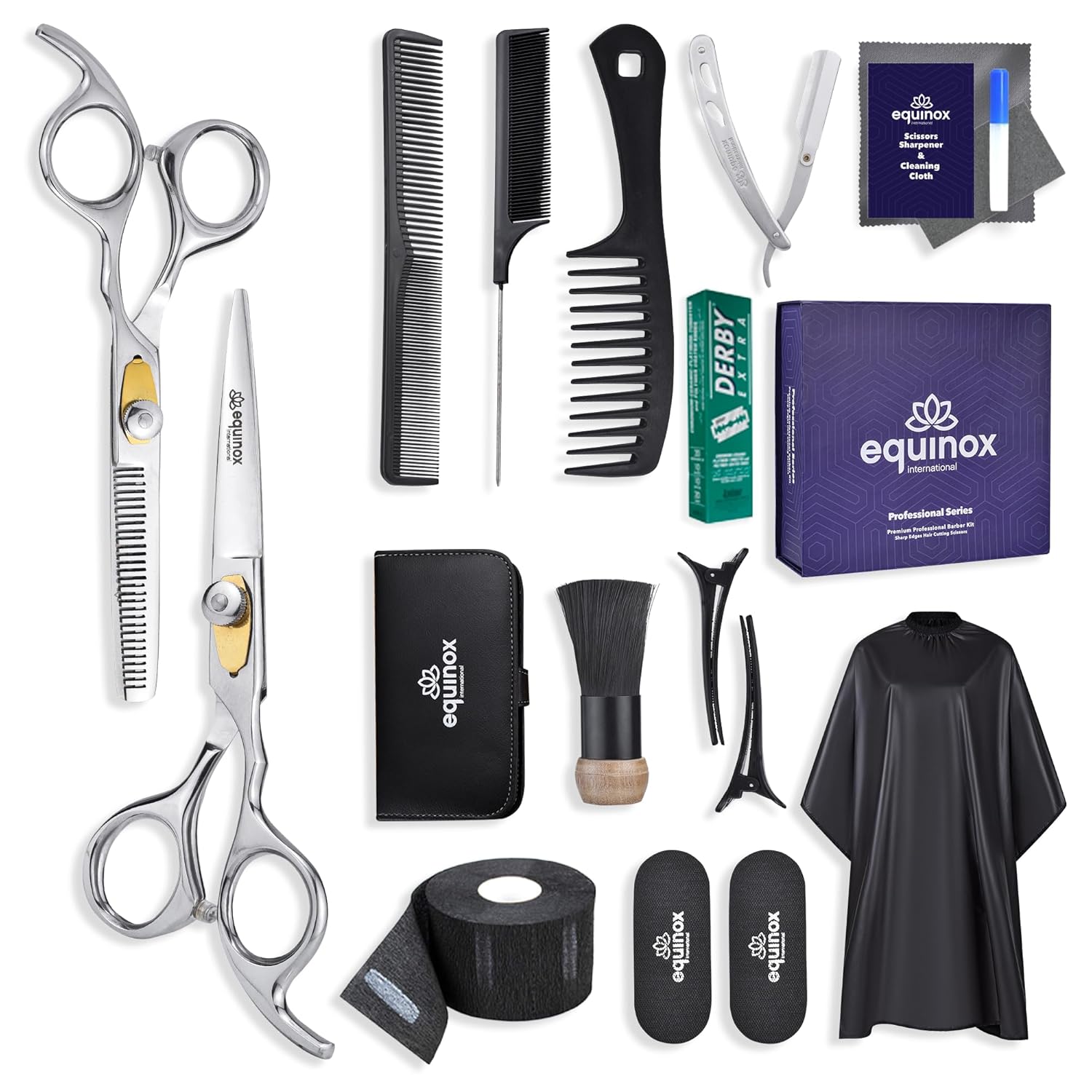 Equinox - Tijeras profesionales para cortar el cabello, longitud to...