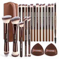 Juego de brochas de maquillaje de viaje con estuche MAANGE 20 pieza...