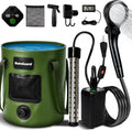 Ducha portátil para acampar, bomba de ducha recargable de 6000 mAh,...