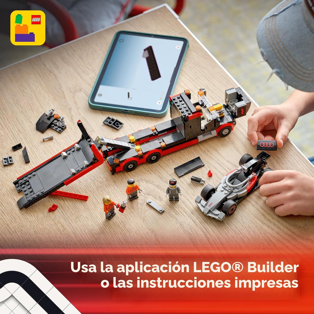 LEGO Camión de exhibición City F1 con coche de carreras Audi F1 - J...