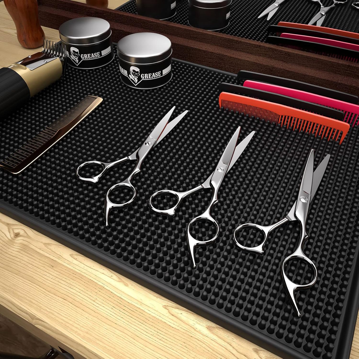 Noverlife Alfombrilla de estación de barbería para herramientas de...