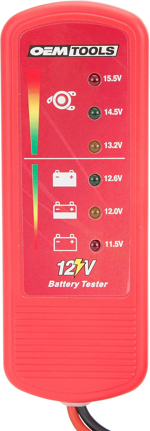 OEMTOOLS 24367 Probador de Batería de Coche 12V, Probador de Altern...