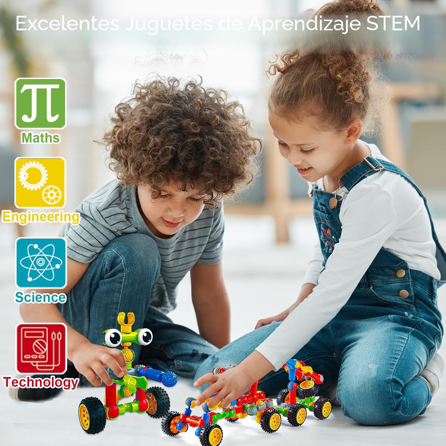 Juguetes de construcción STEM para niños de 3, 4, 5, 6, 7, 8+ años,...