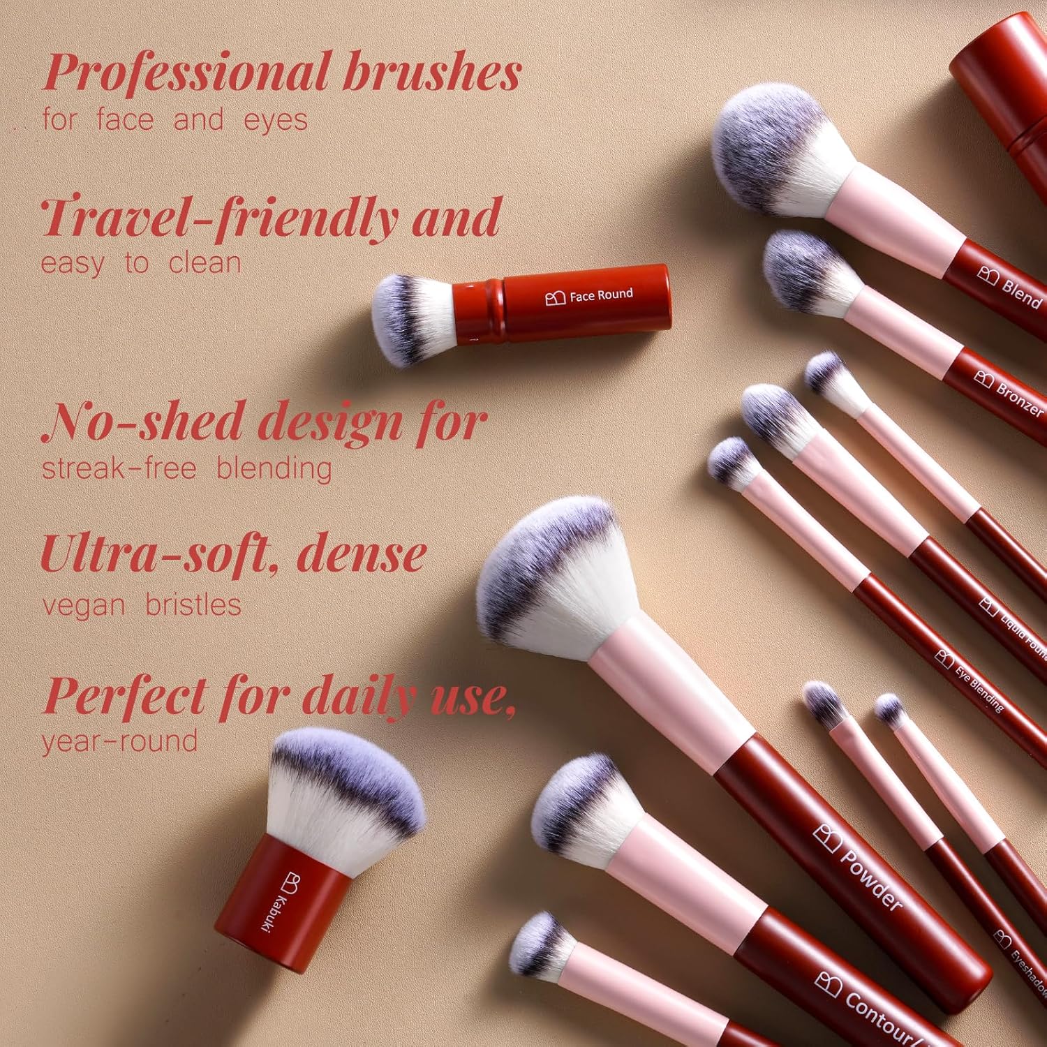 BS-MALL Kit de brochas de maquillaje \u2013 Herramientas de maquill...