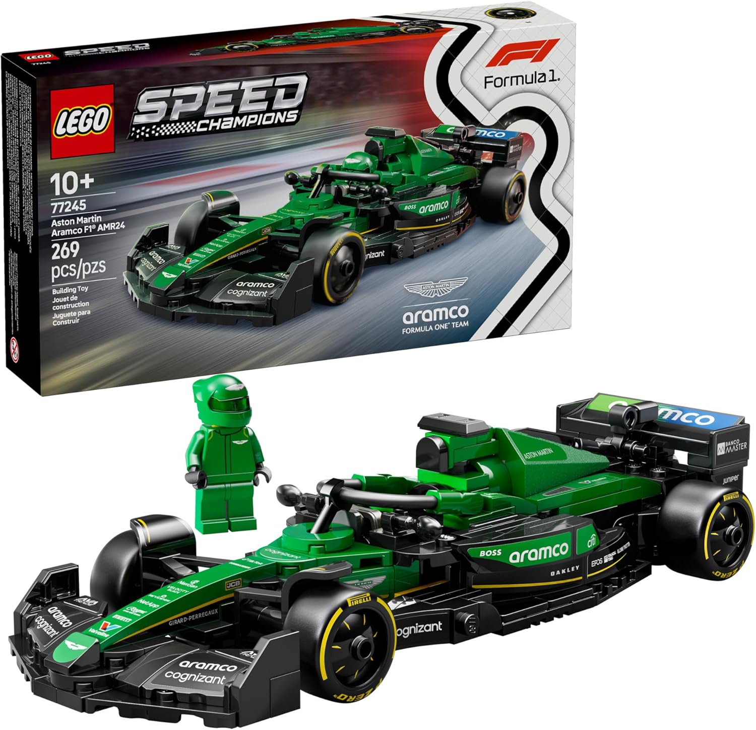 LEGO Speed Champions Aston Martin Aramco F1 AMR24 - Juego de constr...
