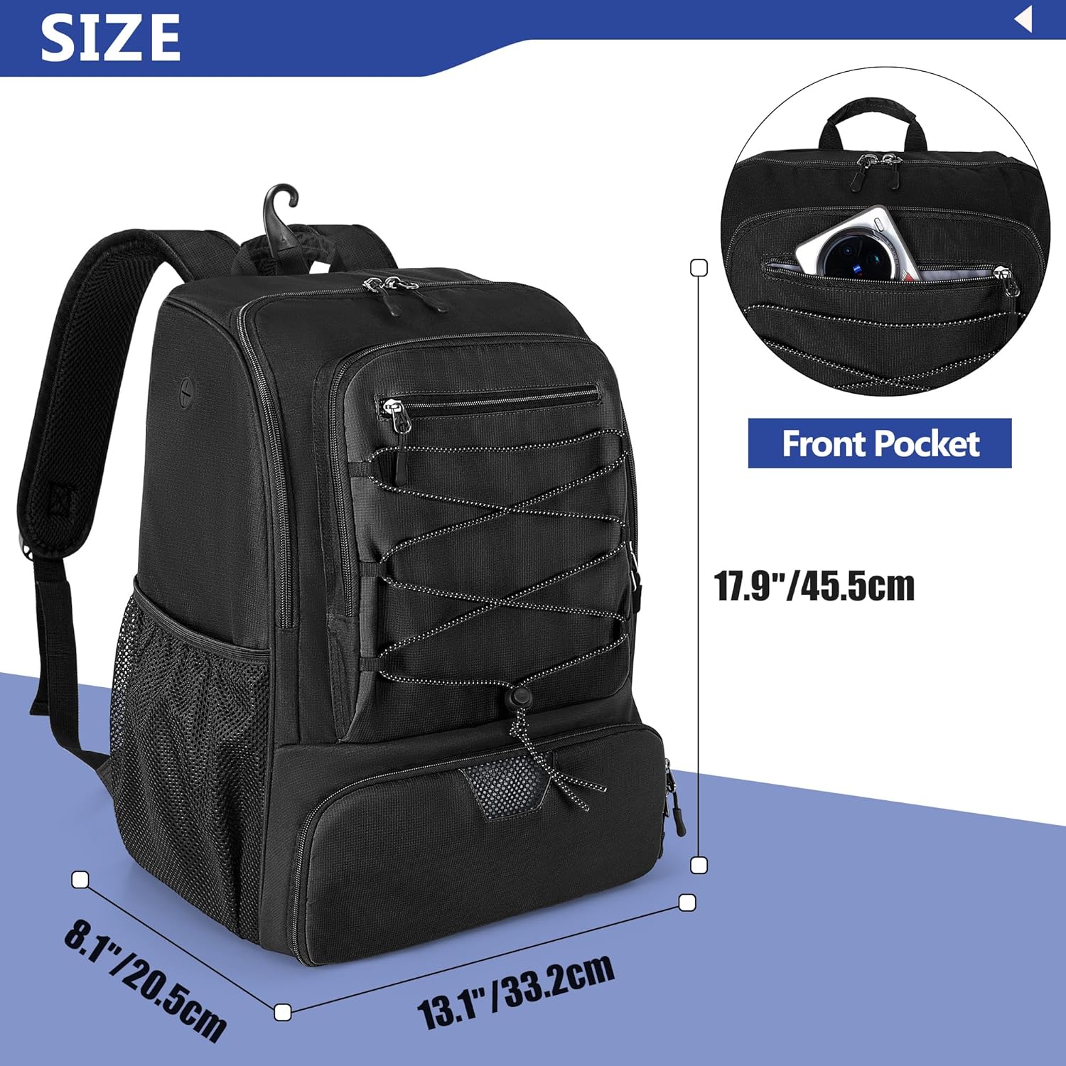 GOBUROS Bolsa de Pickleball para 4 Palas con Compartimento para Zap...