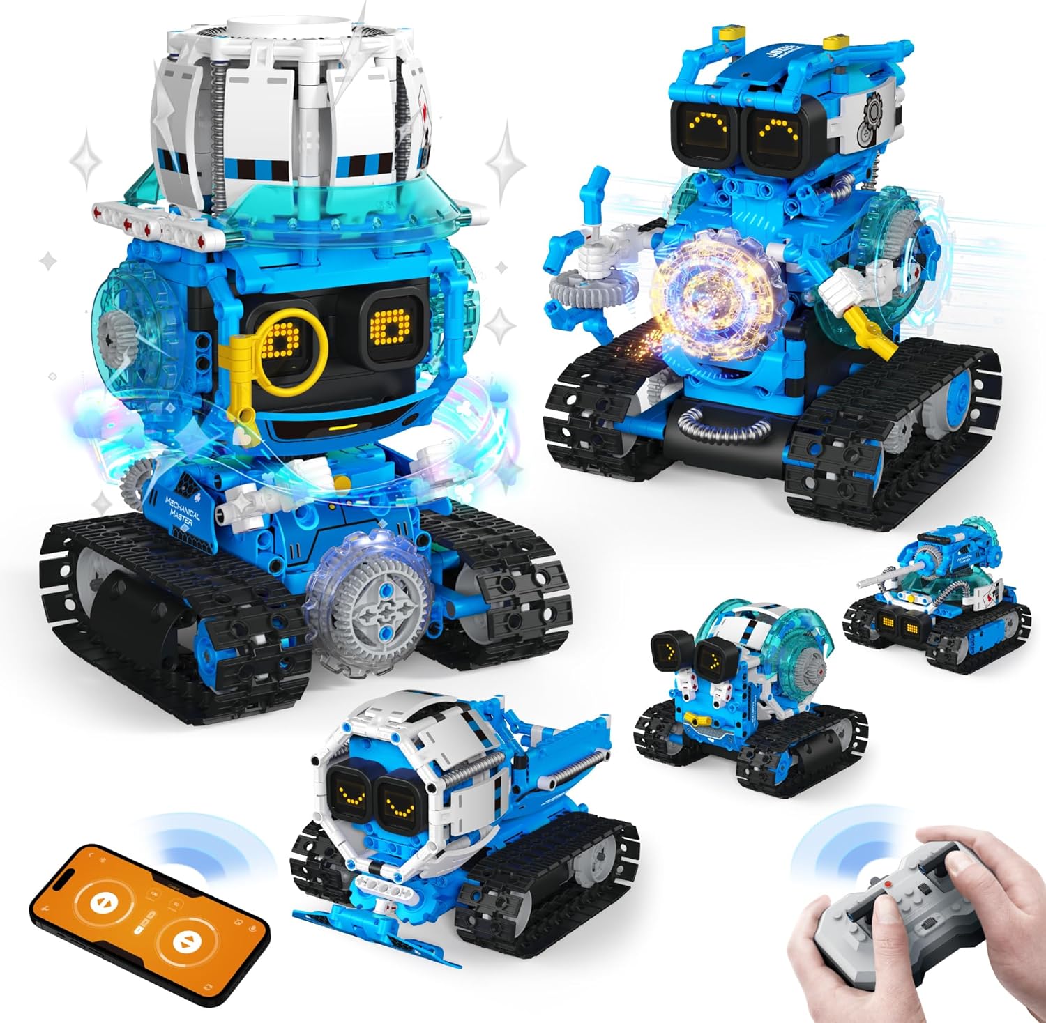 Opmind Juguetes de construcción de robot STEM 5 en 1 para niños de...