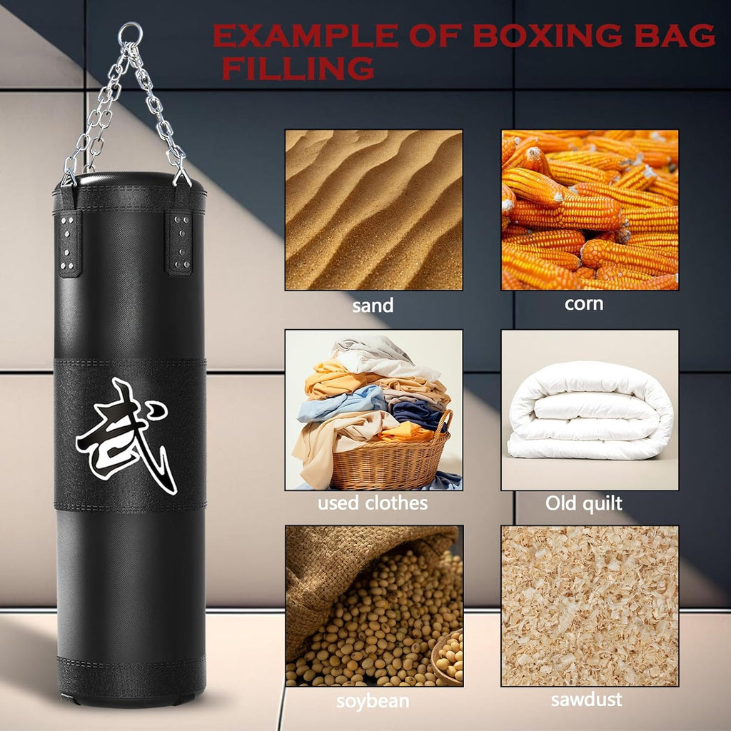 Saco de boxeo Mesetast para adultos, juego de saco de boxeo de 1.2...