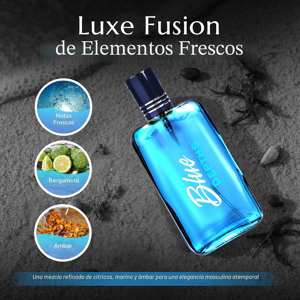 PB ParfumsBelcam Blue Depths Eau de Toilette Fragancia en Spray - 2...