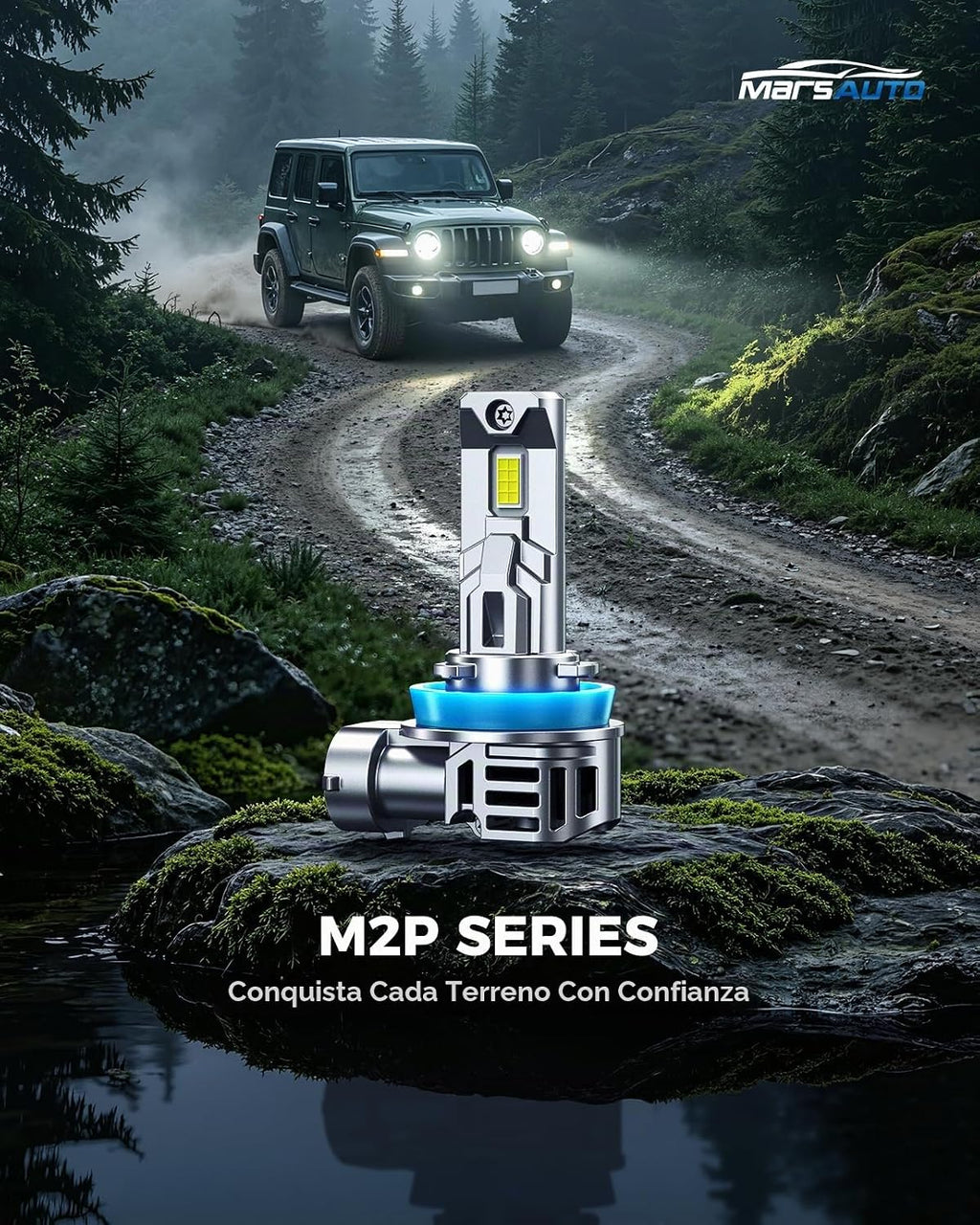 Marsauto Bombillas LED H11\/H9\/H8, 60,000 lm 10 veces más brillant...