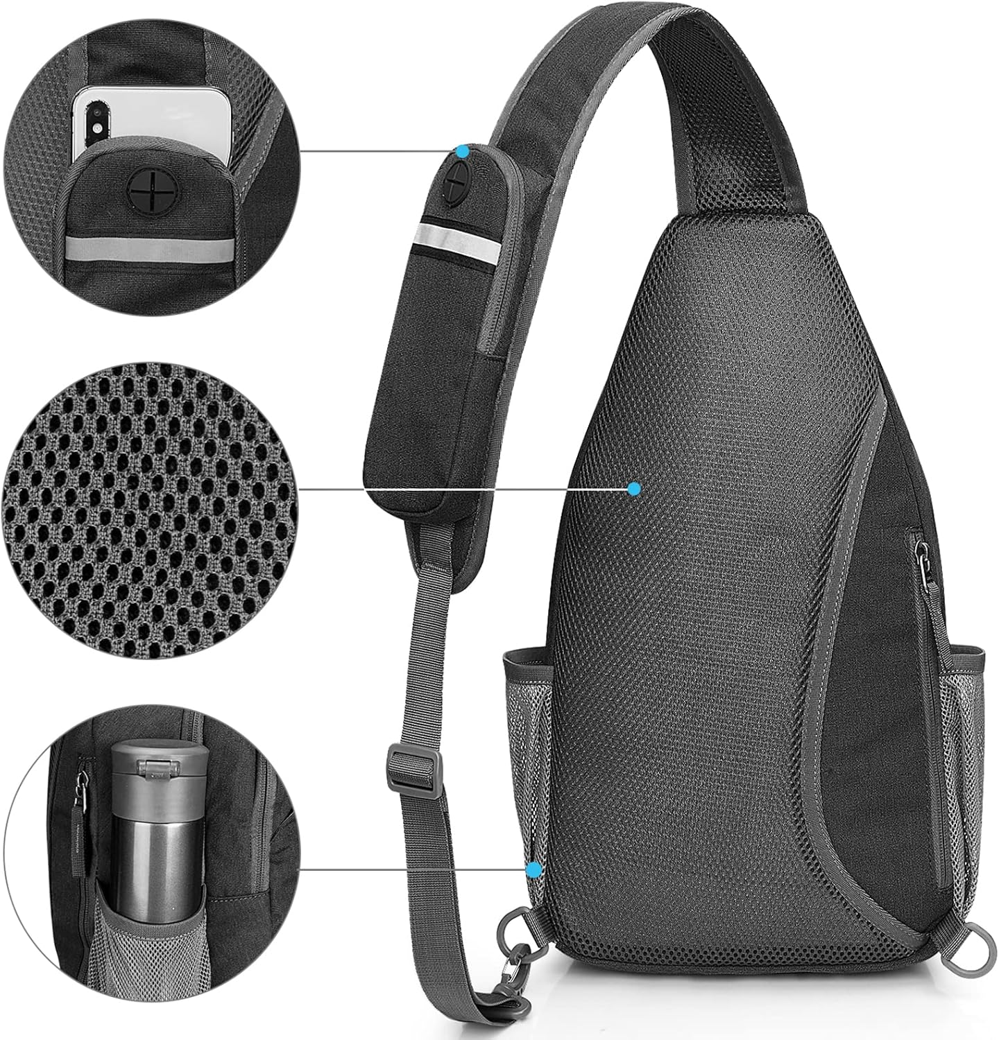 G4Free Bolsa Bandolera con Bloqueo RFID Mochila Bandolera Cruzada B...