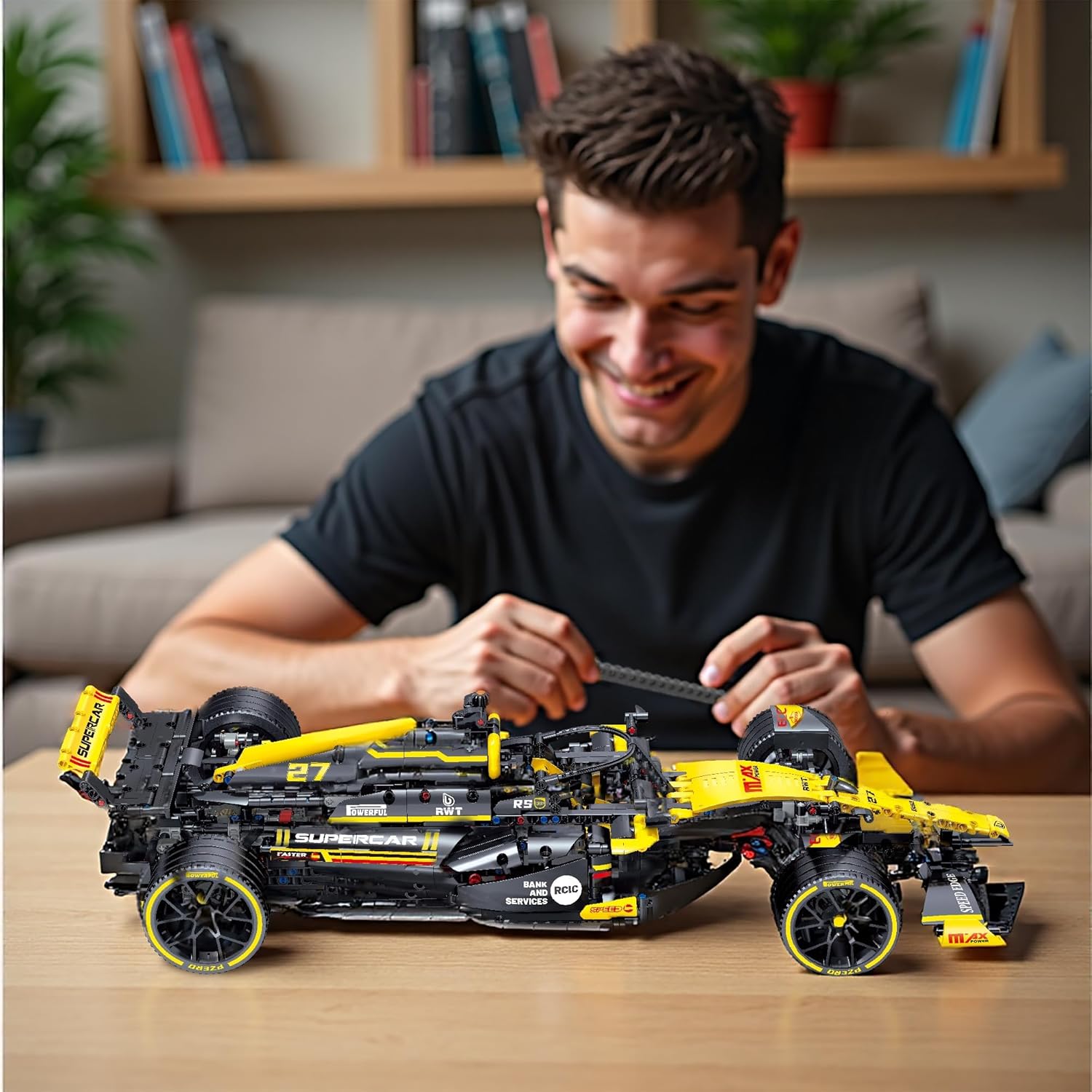 JSINMA Technic F1 RS20 - Kit de construcción de autos de carreras,...