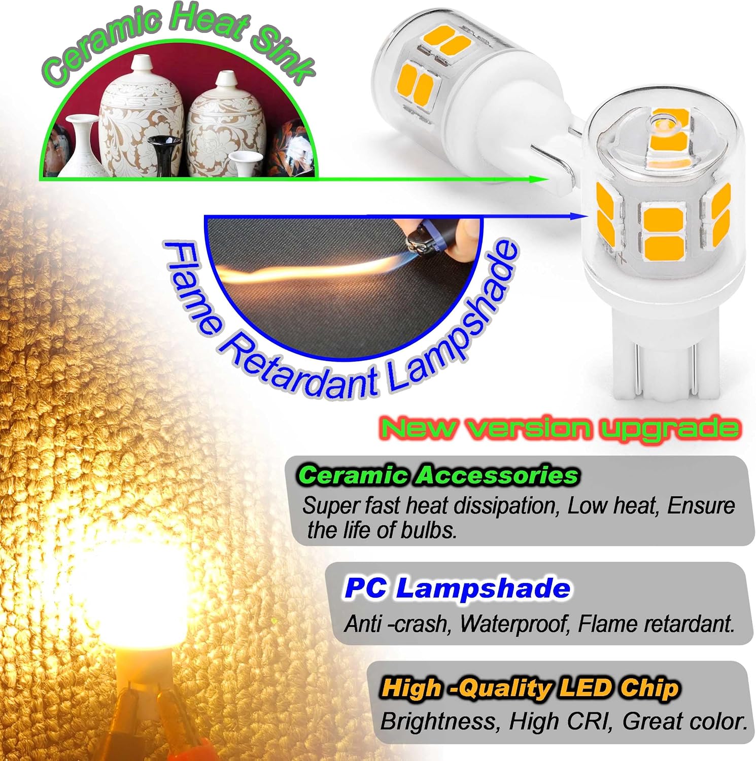 Ziomitus - T10 921 194 922 912 168 Focos LED para Remolque de RV, 1...