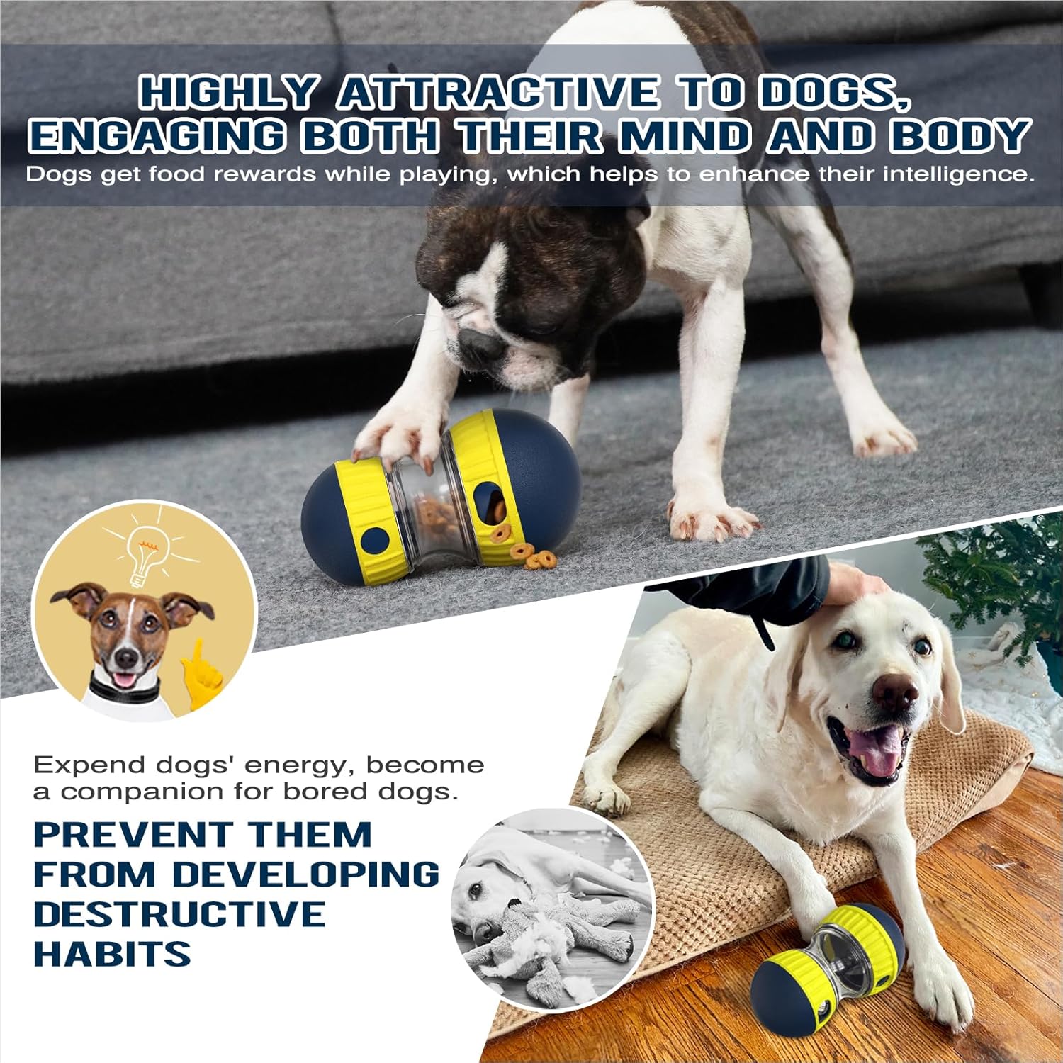 TLKNG Juguete de Enriquecimiento para Perros de Tamaño Grande para...