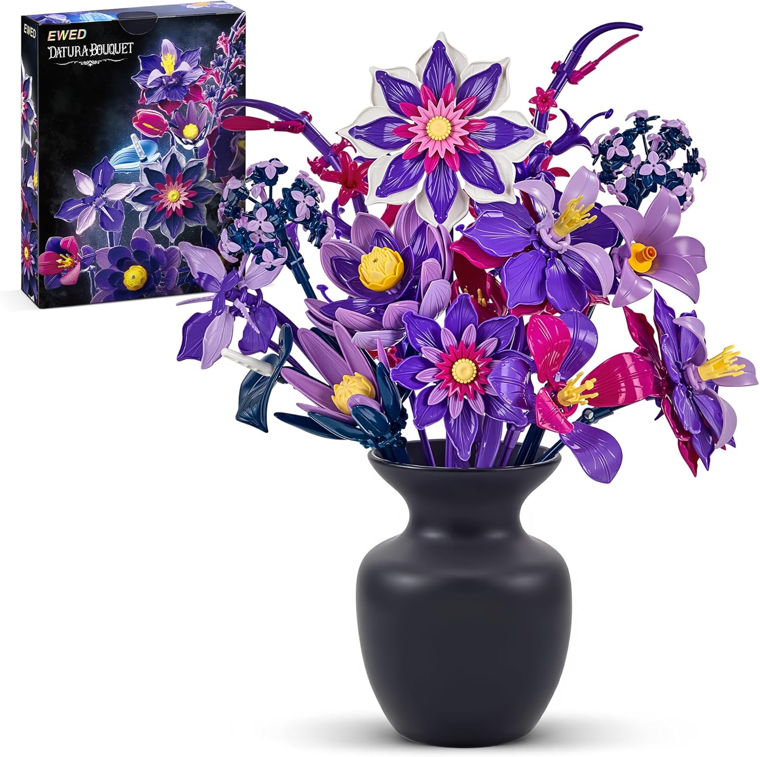 EWED Ramo de flores góticas para adultos, flores artificiales compa...