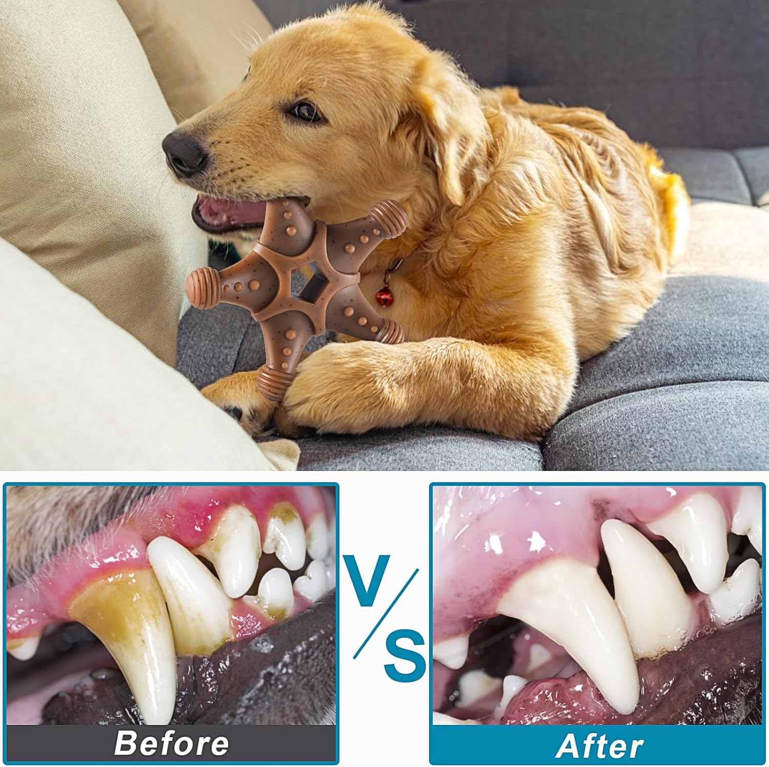 NEZIN Juguetes masticables para perros para masticadores agresivos,...
