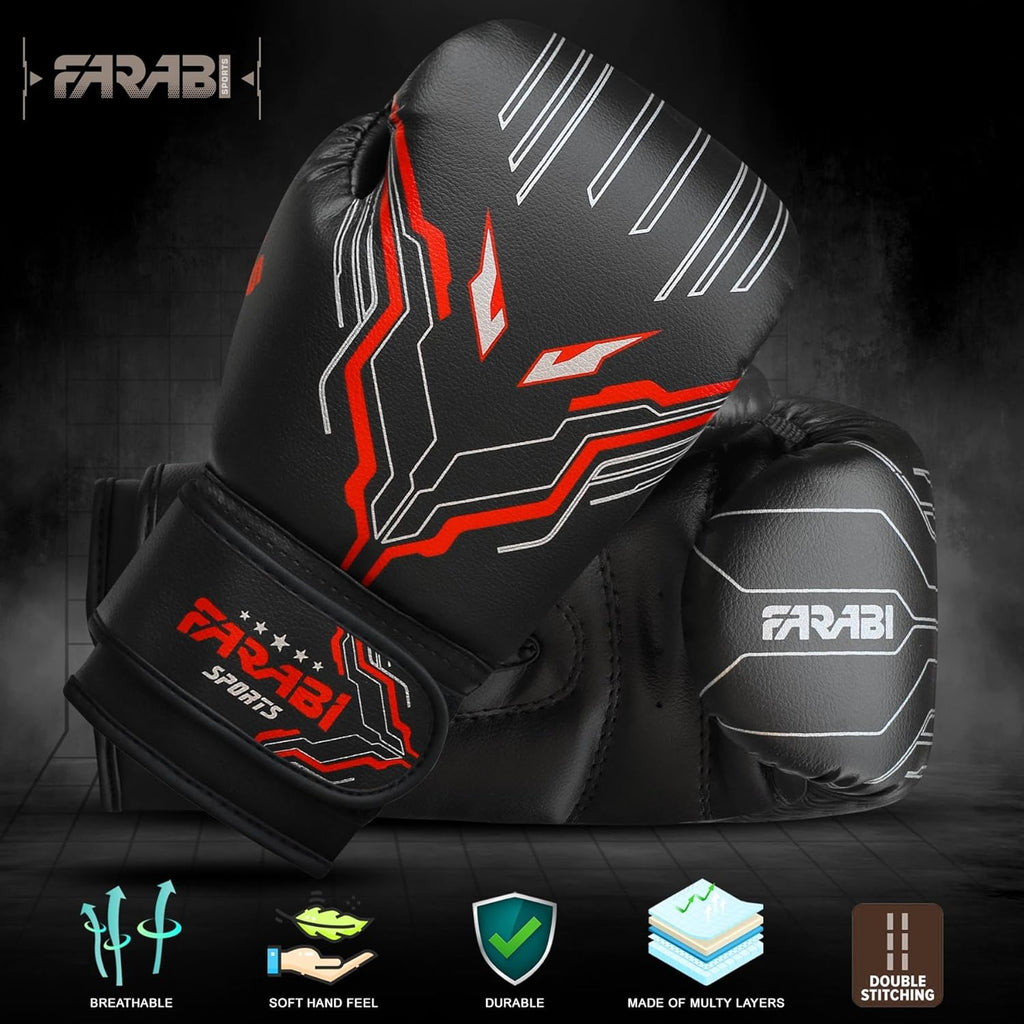Farabi Sports Guantes de boxeo para niños y niñas, guantes de kickb...