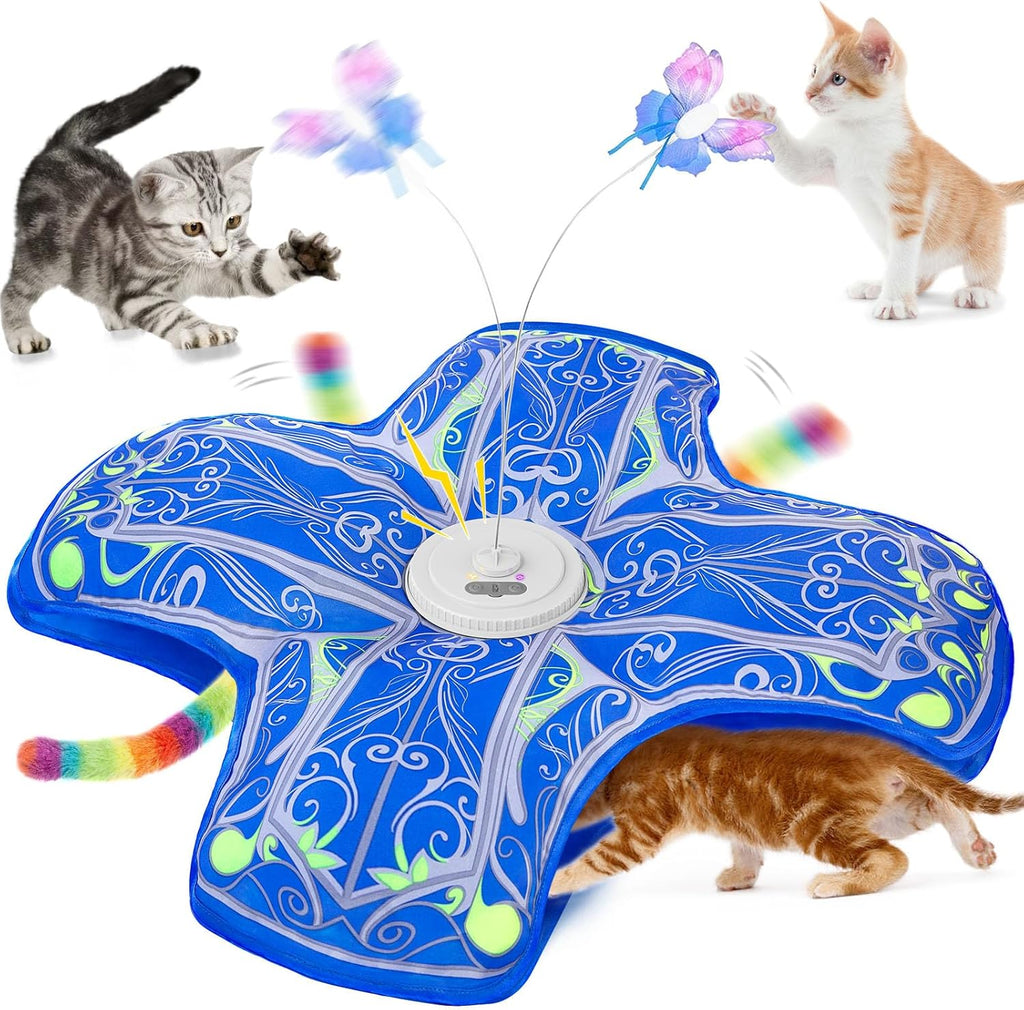 Qraxond Juguetes interactivos para gatos de interior, [Nuevamente a...