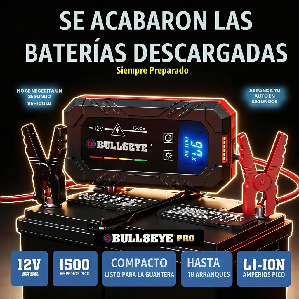 Bullseye SafetyXL 1500A - Arrancador portátil para batería de coche...