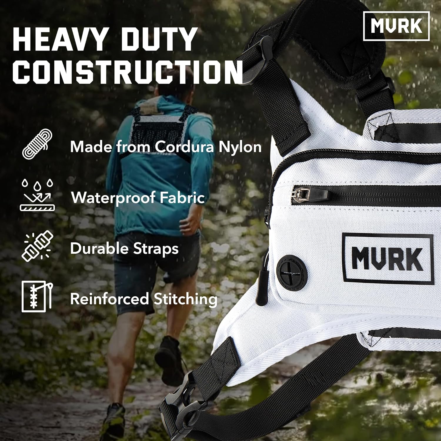 MVRK Mochila de pecho resistente al agua - Chaleco para correr para...