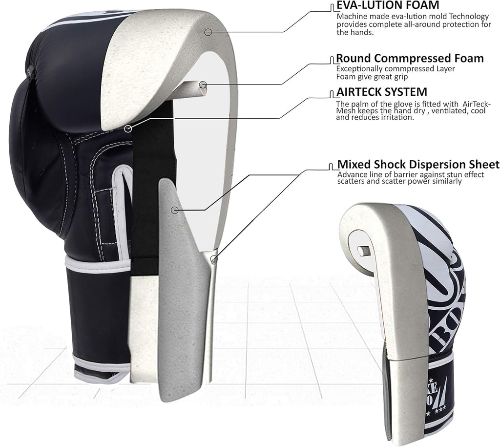 Badboxe Juego de boxeo con envolturas de mano gratis, guantes de MM...