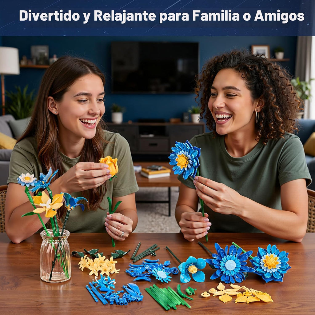 EWED Juego de ramo de flores estrelladas para adultos, flores artif...