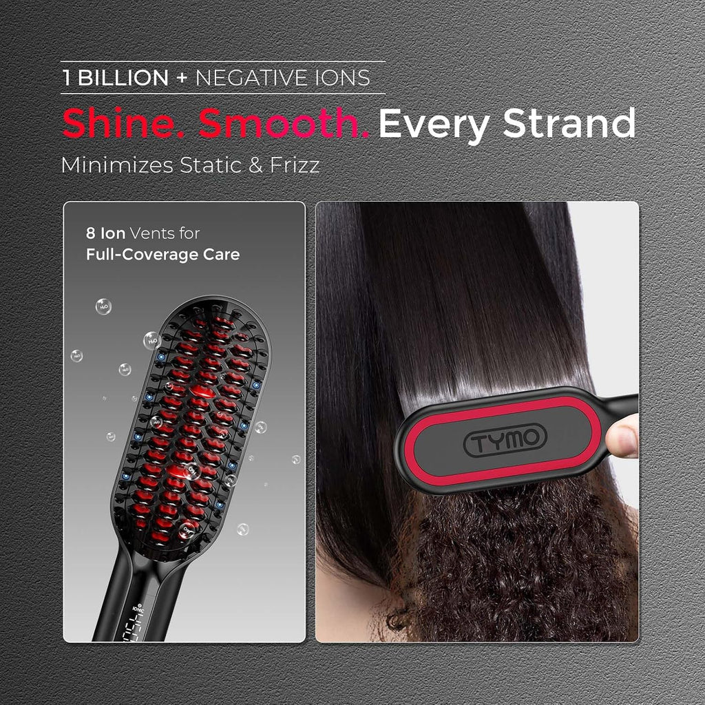 TYMO Cepillo Alisador de Cabello \u2013 Cepillo Alisador Compacto I...