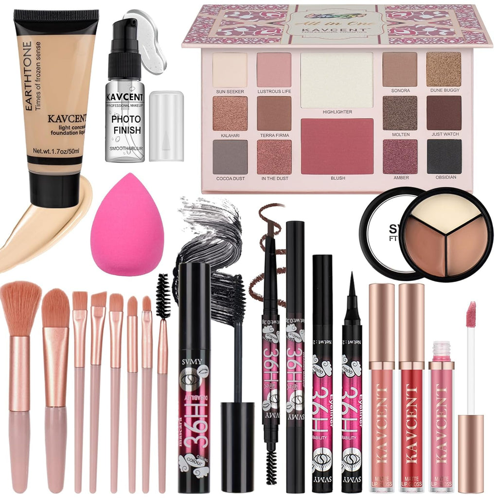 Juego de maquillaje para adolescentes, kit completo de maquillaje p...