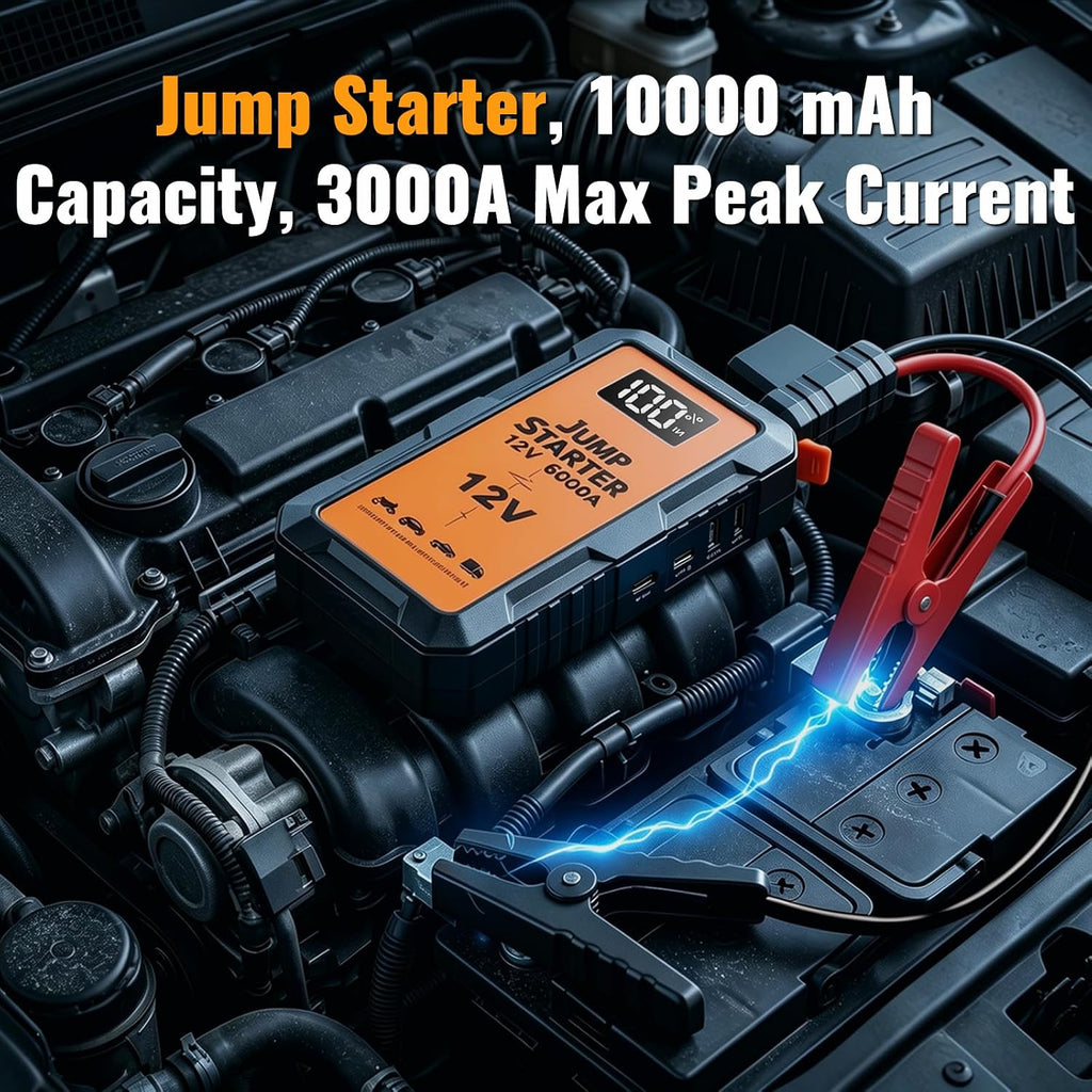 Jump Starter 3000A - Arrancador de batería portátil para todo tipo...