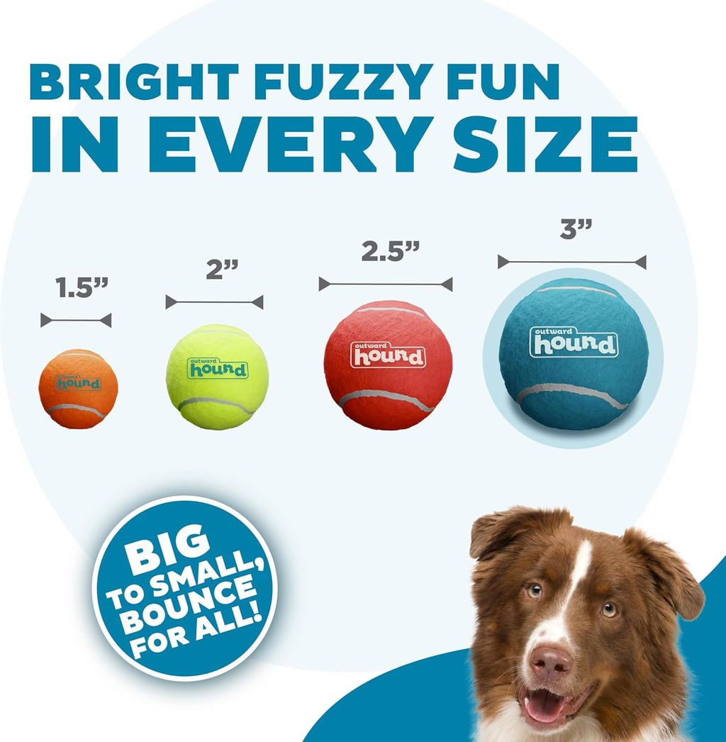 Outward Hound Squeaker Ballz Paquete de 4 Juguetes de Pelotas de Te...