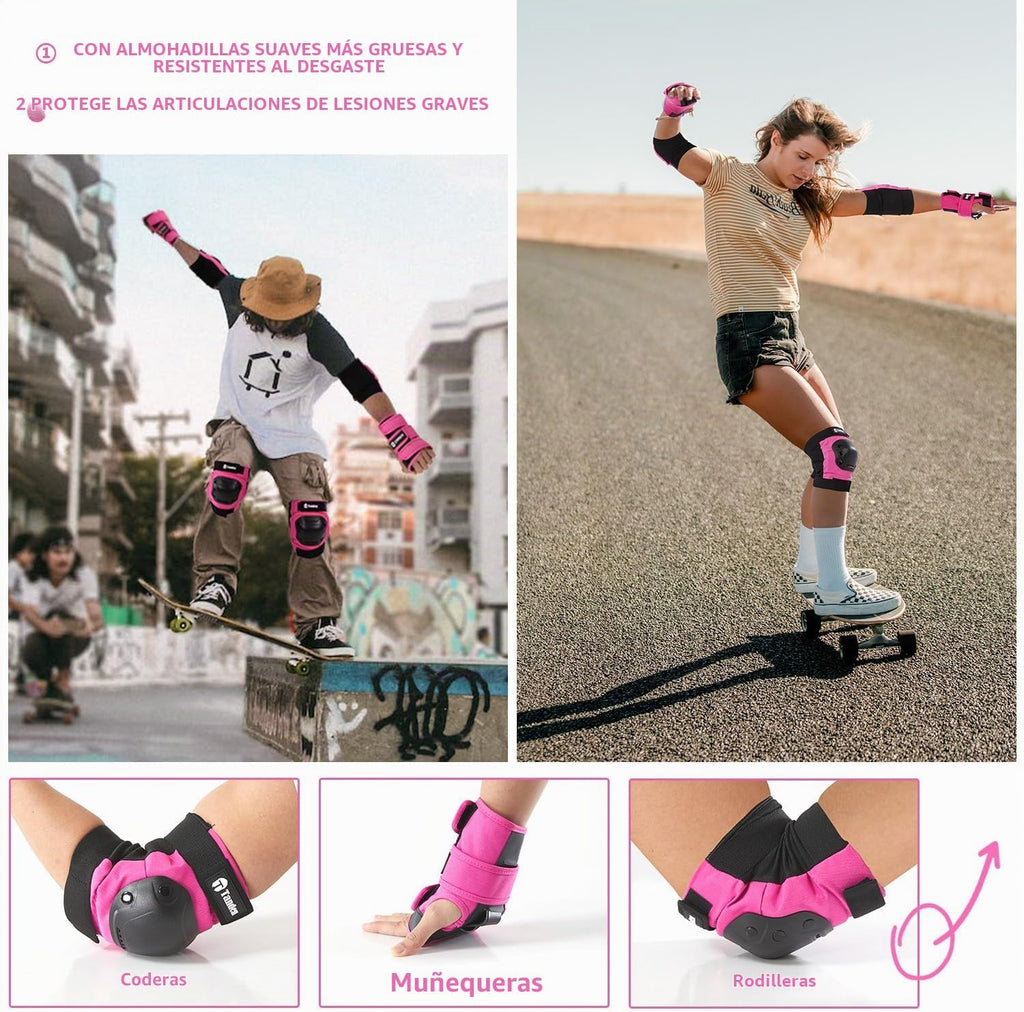 Tanden Equipo de Protección para Patineta, Juego de Almohadillas pa...